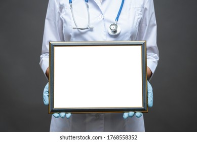 Physician Medical Worker Award Diploma Certificate Template.