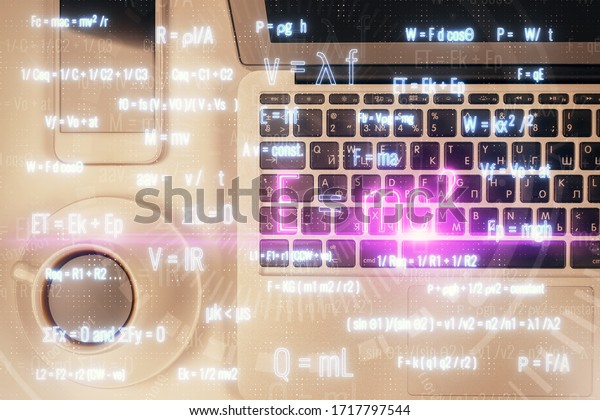 Physics Math Theme Hologram Formula Drawings Stock Photo 1717797544 ...