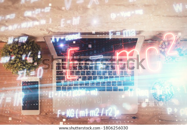 Physics Math Theme Hologram Formula Drawings Stock Photo 1806256030 ...