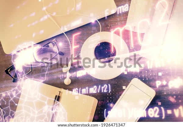 Physics Math Theme Hologram Formula Drawings Stock Photo 1926471347 ...