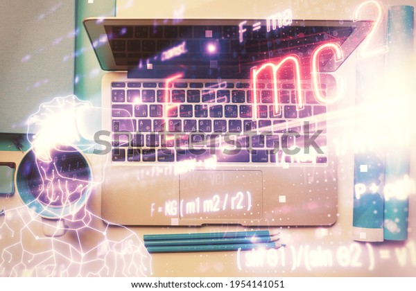 Physics Math Theme Hologram Formula Drawings Stock Photo 1954141051 ...