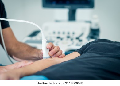 physiotherapy machine with electronic currents - Shutterstock ID 2118809585