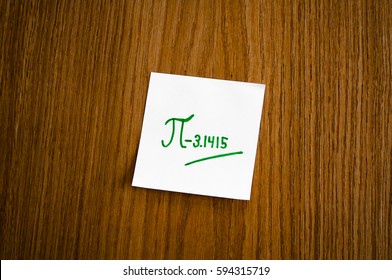 pi number on a piece of paper