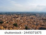 Piacenza, Italy. Piacenza is a city in the Italian region of Emilia-Romagna, the administrative center of the province of the same name. Summer day. Aerial view