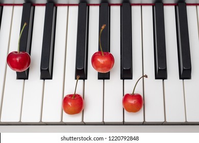 Similar Images Stock Photos Vectors Of Piano Chord Shown By Cherries On The Key Sus4 Series F Sus4 F Sharp Suspended Fourth Gbsus4 G Flat Suspended Fourth Shutterstock