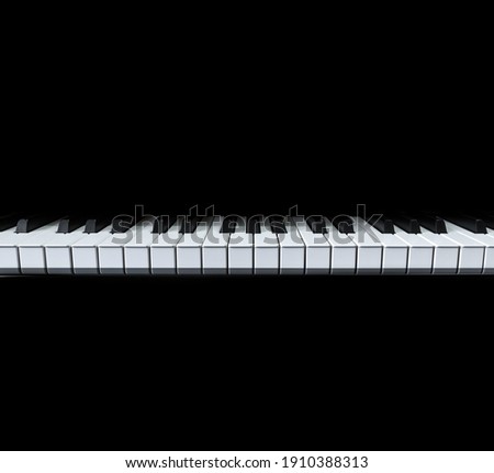 Piano and Piano keyboard with black backgrounds.
