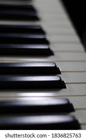 Piano Keyboard Close Up View