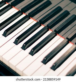 Piano Keys Extreme Closeup Selectively Lit Stock Photo 2138859149 ...