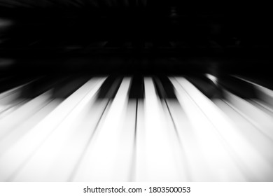 Piano Keys Flying Past Speed. 