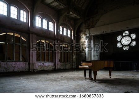 A piano in an lost place