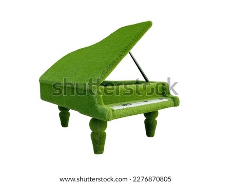 Piano made of bush or  artificial grass, Shaped topiaries, Landscape gardening
