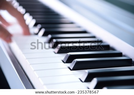 piano playing view from right angle