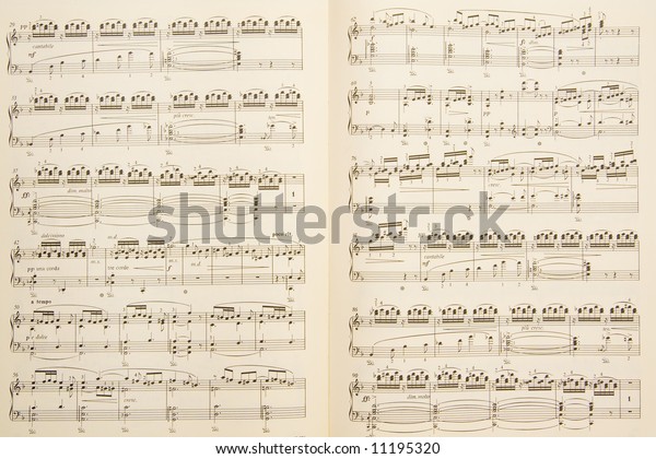 Piano Sheet Music Background Texture Stock Photo Edit Now 11195320