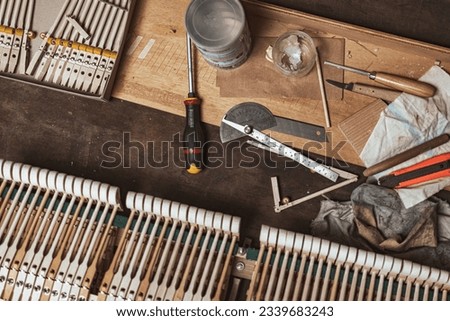 Piano structure building process behind
