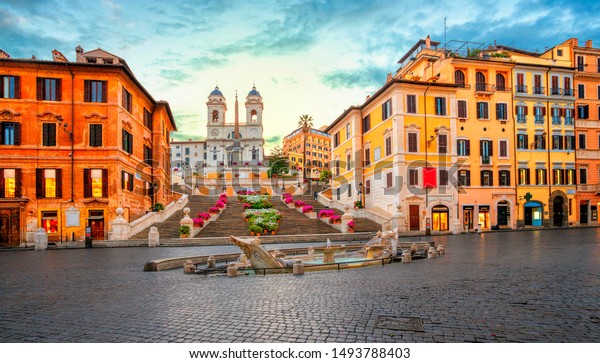 Piazza De Spagna Rome Italy Spanish Stock Photo Edit Now