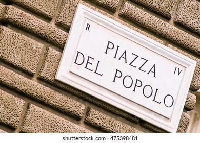 Piazza Del Popolo In Rome