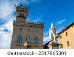 Piazza della Liberta and Palace of the Republic in San Marino Historic District, Publico Palace