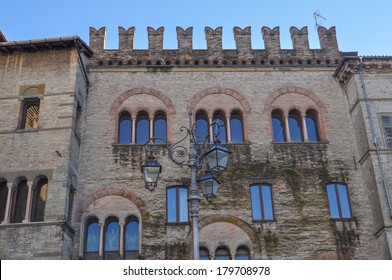 Piazza Garibaldi square in Parma in Italy - Shutterstock ID 179708978