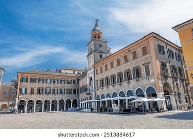 Piazza Grande in Modena on a sunny day with historic architecture - Powered by Shutterstock