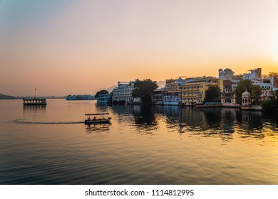 Pichola Lake Sunset View In Udaipur, India