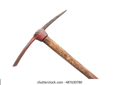 Pick Axe Isolated On White Background. Pickaxe Isolated