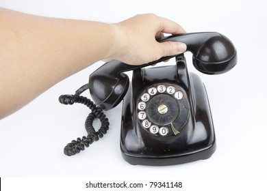 Pick Phone Hand Picking Black Vintage Stock Photo 79341148 | Shutterstock