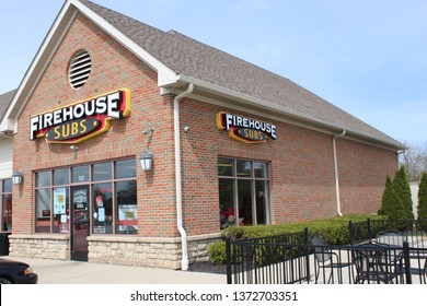 Pickerington,OH/USA April 11,2019: Fire House Subs Sandwich Shop Provides Fresh Sub Sandwiches To Order.