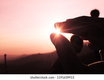 picking sunlight in the beautiful evening - Shutterstock ID 1191639913