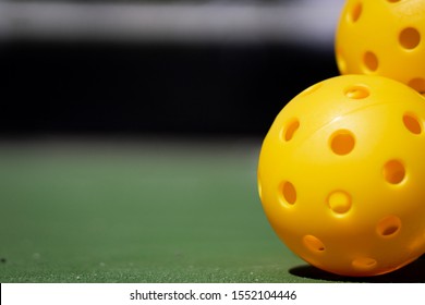  Pickleball On Pickle Ball Court. 