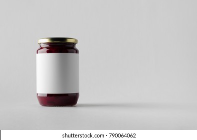 Pickled Beets Jar Mock-Up. Blank Label.