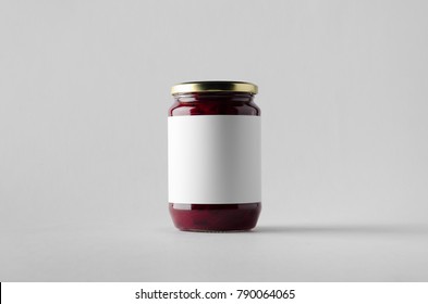 Pickled Beets Jar Mock-Up. Blank Label.