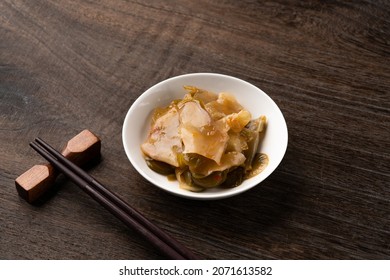 Pickled Chinese cai.
Chinese pickles are also popular in Japan.