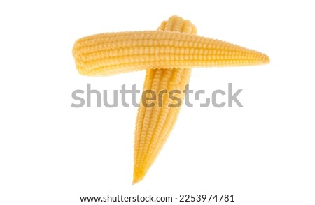 pickled corn cob isolated on white background