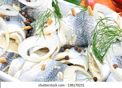 Pickled Herring With Dill And Peppercorns