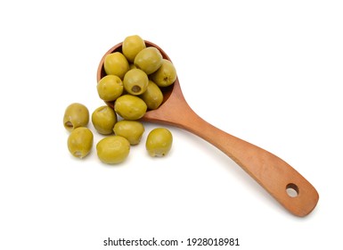 Pickled Olives Isolated On White Background