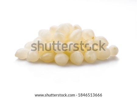 Pickled onion isolated on white background (photo with full depth of field)