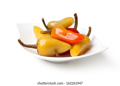 Pickled Pepper Isolated On White