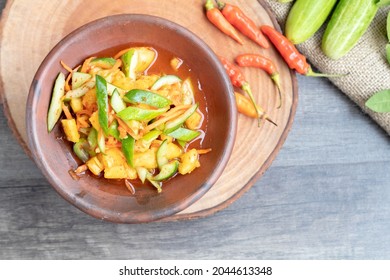 pickles consist of cucumber, pineapple, carrot and chili usually as an addition to the kebuli rice flavoring - Shutterstock ID 2044613348