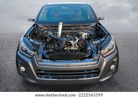 Pickup truck Modification of the turbo engine.