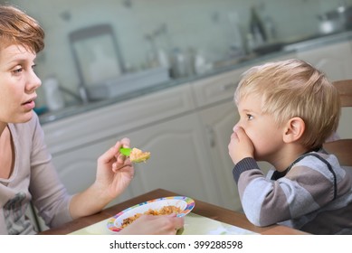 Picky Eater Denying To Eat Saying No To Food