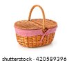 picnic basket isolated