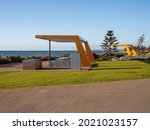 Picnic facilities on the ocean foreshore in Geraldton, Western Australia