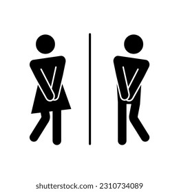 pictogram of washroom symbol woman and man