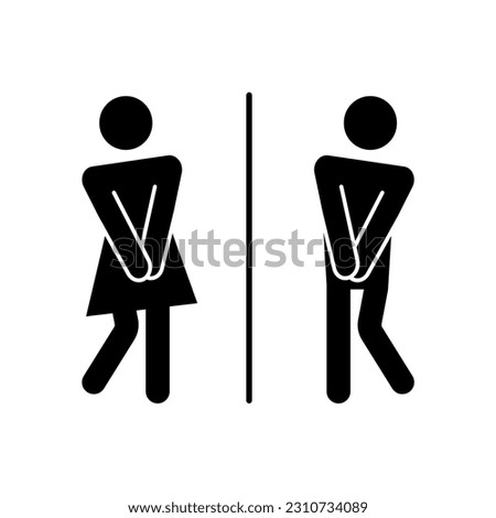 pictogram of washroom symbol woman and man