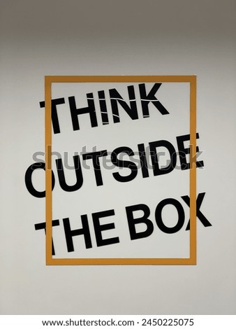 Pictorial representation of the quote ‘think outside the box’