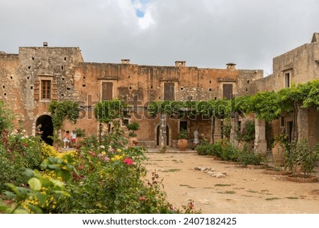 A picture of the Arkadi Monastery.