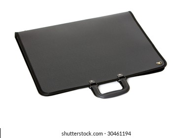 Picture Of Black Portfolio Case On White Background