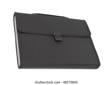 Picture Of Black Portfolio Case On White Background