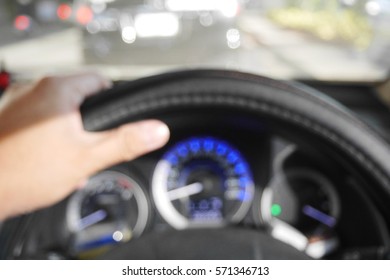 Picture blurred  for background abstract and can be illustration to article of hand drive wheel car - Shutterstock ID 571346713