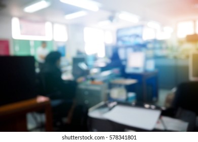 Picture blurred  for background abstract and can be illustration to article of Office With Workers At Desks - Shutterstock ID 578341801